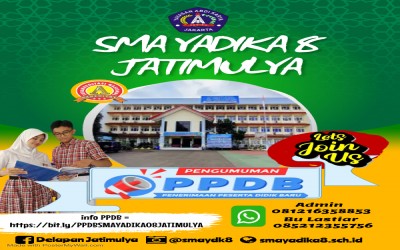 SMA YADIKA 8 Jatimulya adalah sekolah Umum Nasional, yang merupakan unit ke 8 ( Delapan ) dari 72 Sekolah Yadika di 10 Provinsi di Indonesia.